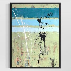 Original Mixed Media Abstract Modern Art Painting 18x24 "Acopic" Signed